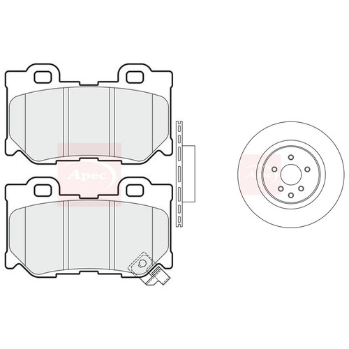 Apec rear brake vented discs - vented, &
