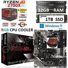 AMD Ryzen 7 2700X + 32GB RAM + 1TB SSD + ASRock B450M Motherboard