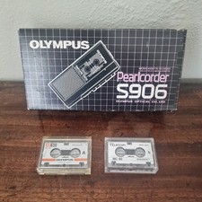Olympus Microcassette Pearlcorder S906 tested with tapes, instructions & box
