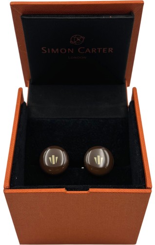 Simon carter cufflinks brown - carter,