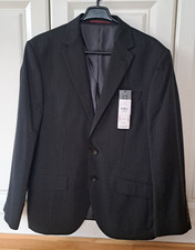 MARKS & SPENCER M&S mens blazer jacket size M 40" dark grey smart work office