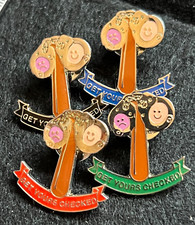 “GET YOURS CHECKED” TRUNCHEON & HANDCUFFS SMILEY FACES POLICE PIN BADGE