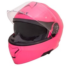 ZORAX ZOR-838 Pink DVS Motorcycle Flip Up Front Helmets Crash Motorbike On Road