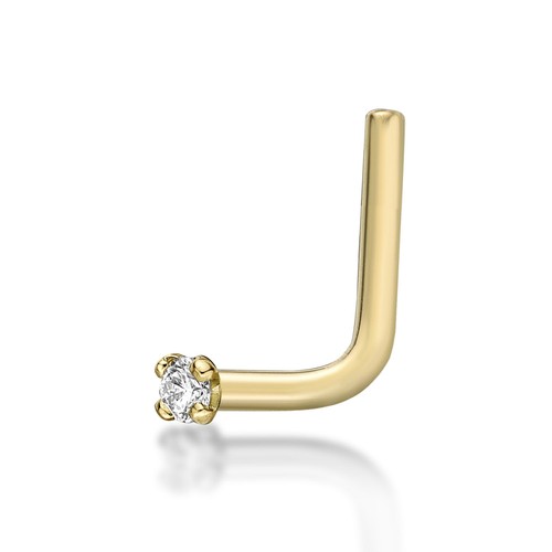 14k yellow gold shape nose - yellow,
