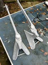 Galvanised 9kg Plough Anchors X 2 Unused