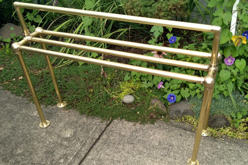Vintage solid brass bar - 4,