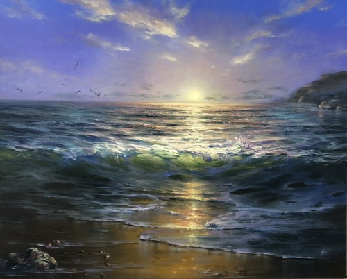 Original large oil painting - original,