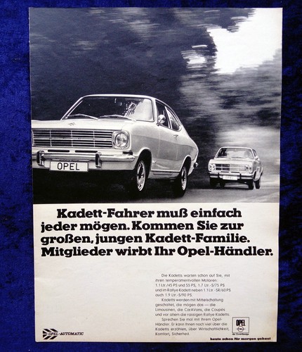 Opel kadett coupe - b, f
