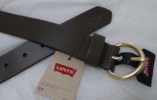 MEN'S ~ LEVI'S  ~ 100% LEATHER ~ 32" ~ BROWN ~ AUTHENTIC ~ SUPERB QUALITY ~ BNWT