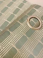 Next Green Geo Gold Chain Eyelet Curtains 117x183cm