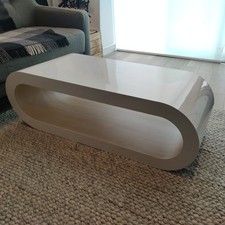 White Zespoke Custom Orbit Large TV Stand/Coffee Table