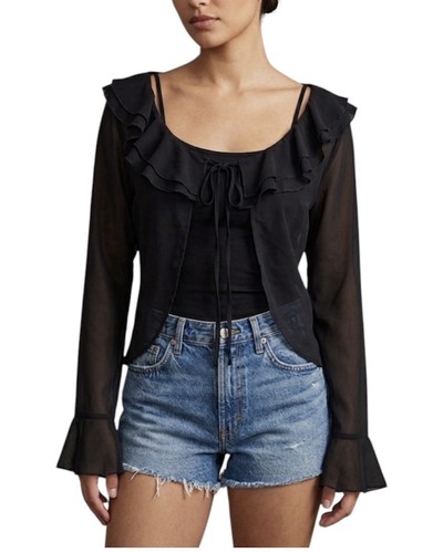 Princess polly black sheer - sheer, tie