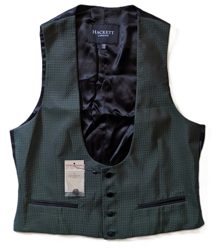 Hackett suit waistcoat green