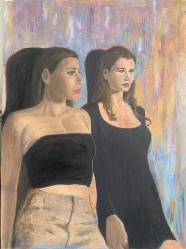 Original oil painting - oil, female