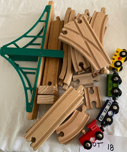 Wooden toy train play set - play,
