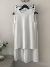 Gorgeous Ladies Zara Ivory Two Piece Causal Outfit, UK Size S/M, Very Good Cond