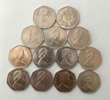 1969 TO 1984 LARGE 50p FIFTY