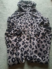 Next Leopard Print Fluffy Warm Fleece All In One Age 13 1onesie