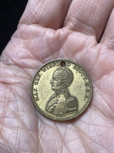Political 1852 12 brass - political,