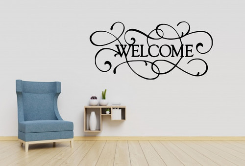 Welcome fancy font style quote - welcome,