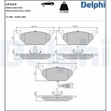 FITS AUDI A2 1.4 BRAKE PAD