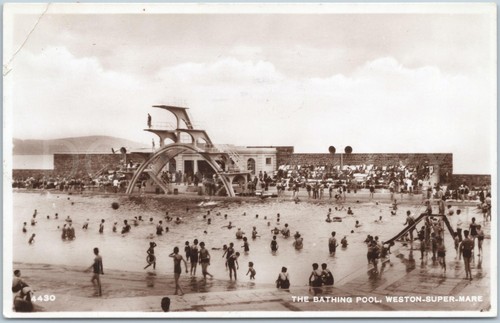 Weston super mare rppc vintage - weston-super-mare,