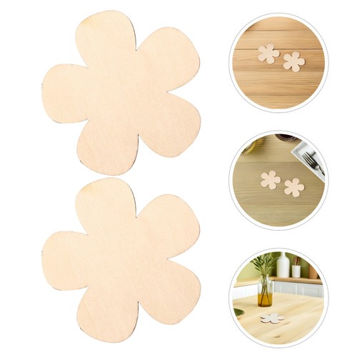 40pcs wood flower cutouts for - 40pcs,
