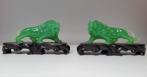 Vintage chinese lions statues - chinese,
