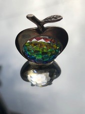 Vintage Crystal Apple Figurine