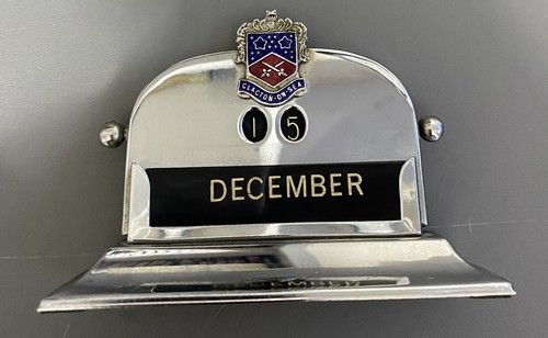 Art deco chrome perpetual desk - art,