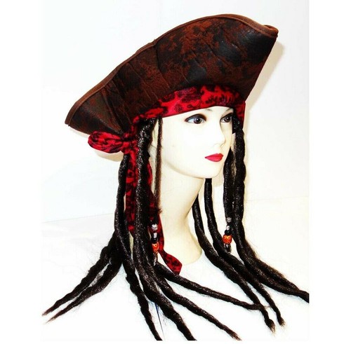 Pirate hat with - hat, dreadlocks