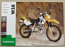 CAGIVA W16 600cc Motorcycle Sales Specification Leaflet c1995 Italian & English