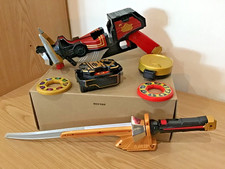 Bundle of Power Rangers Samurai Weapons inc Bullzooka, Morpher, Discs, Case VGC