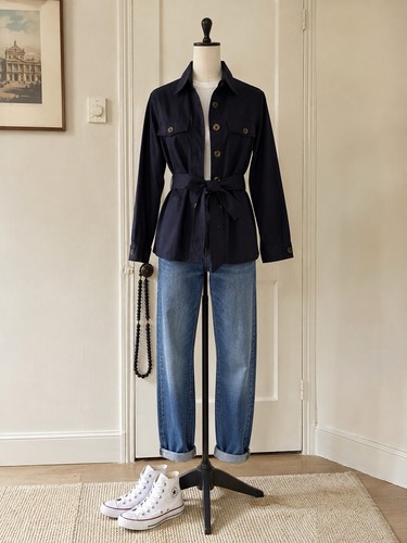 Bella freud navy - navy, belted