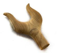Wooden Walking Stick Handle Y Shape Thumb Stick Large Natural Grained