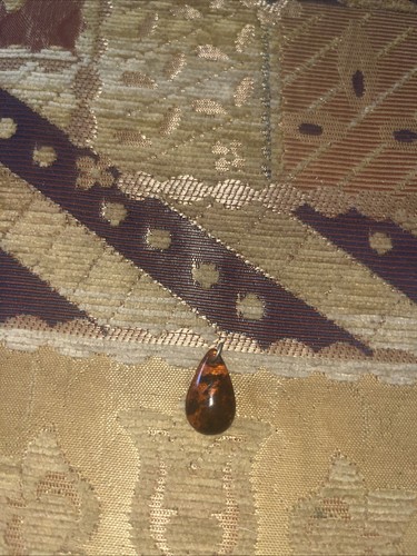 Vintage baltic amber pendant - amber,