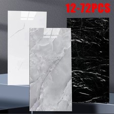 72x Self-Adhesive Marble Tiles Wall Sticker Stick On Kitchen Bathroom Home Decor