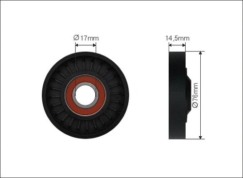 Tensioner pulley ribbed belt - tensioner,