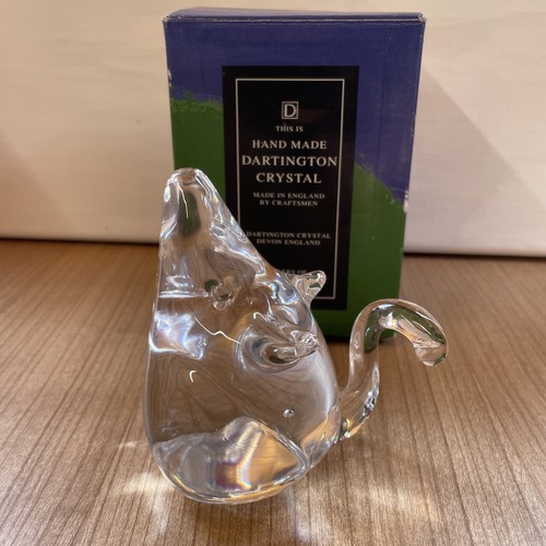 Dartington crystal glass mouse - crystal,