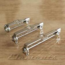Quality Brooch Back Bar Pins Safety Rolling Catch Nickel Plated MULTI LISTING