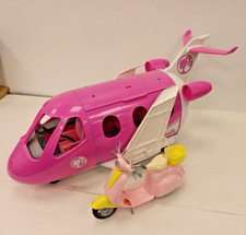 Barbie Mattel Vespa Scooter  Pink And Yellow  With Basket + Dream Plane