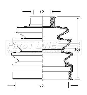 Genuine first line front outer - line,