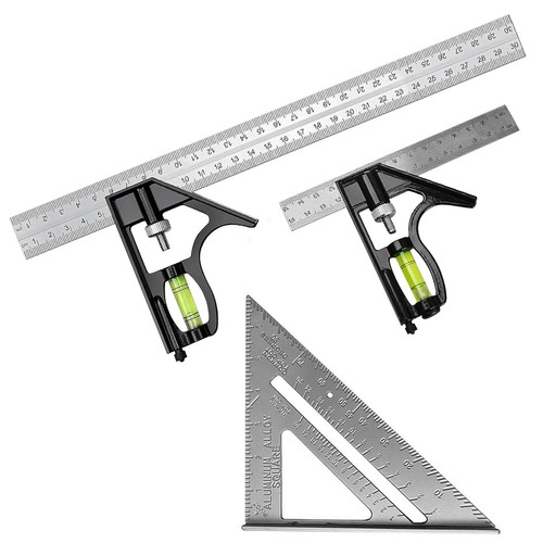 Square carpentry metal set - square,