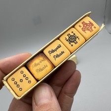 Set Of 5 Player’s Please Vintage Poker Dice in original box cigarette rare