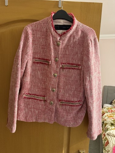 Zara pink blend tweed blazer - zara,