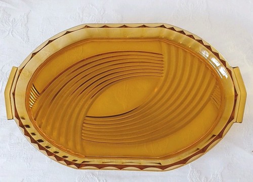Art deco amber pressed - deco,