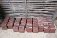 Reclaimed 6" x 6" x 1" Victorian red quarry tiles - 139 in total