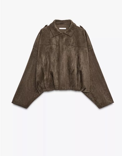 New zara suede effect bomber - new,