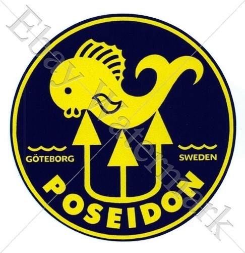 Poseidon scuba tank decal