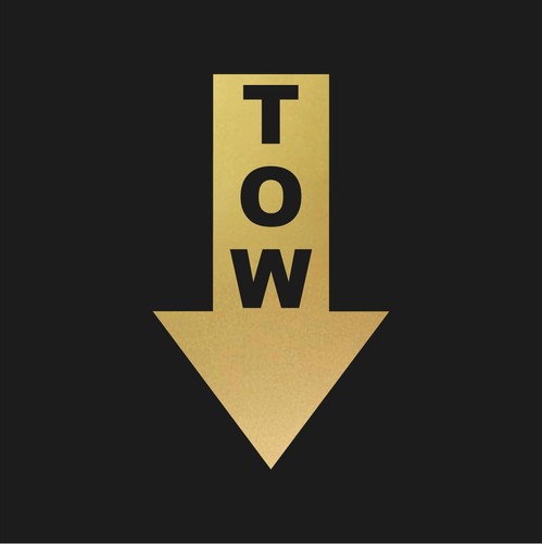 Tow down arrow vinyl decal - vinyl, car